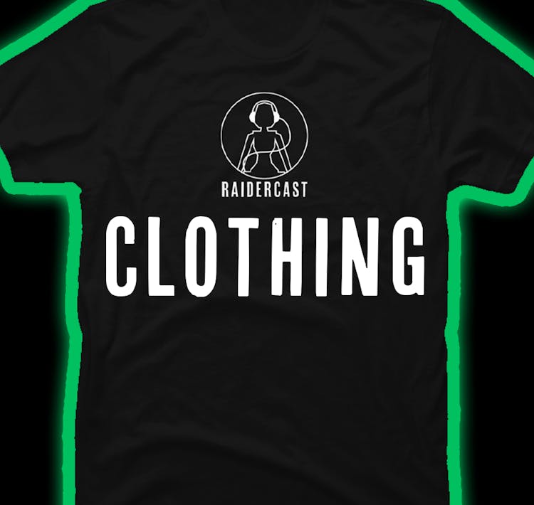 A Raidercast t-shirt